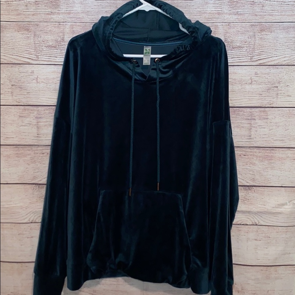 Green Tea velour hoodie